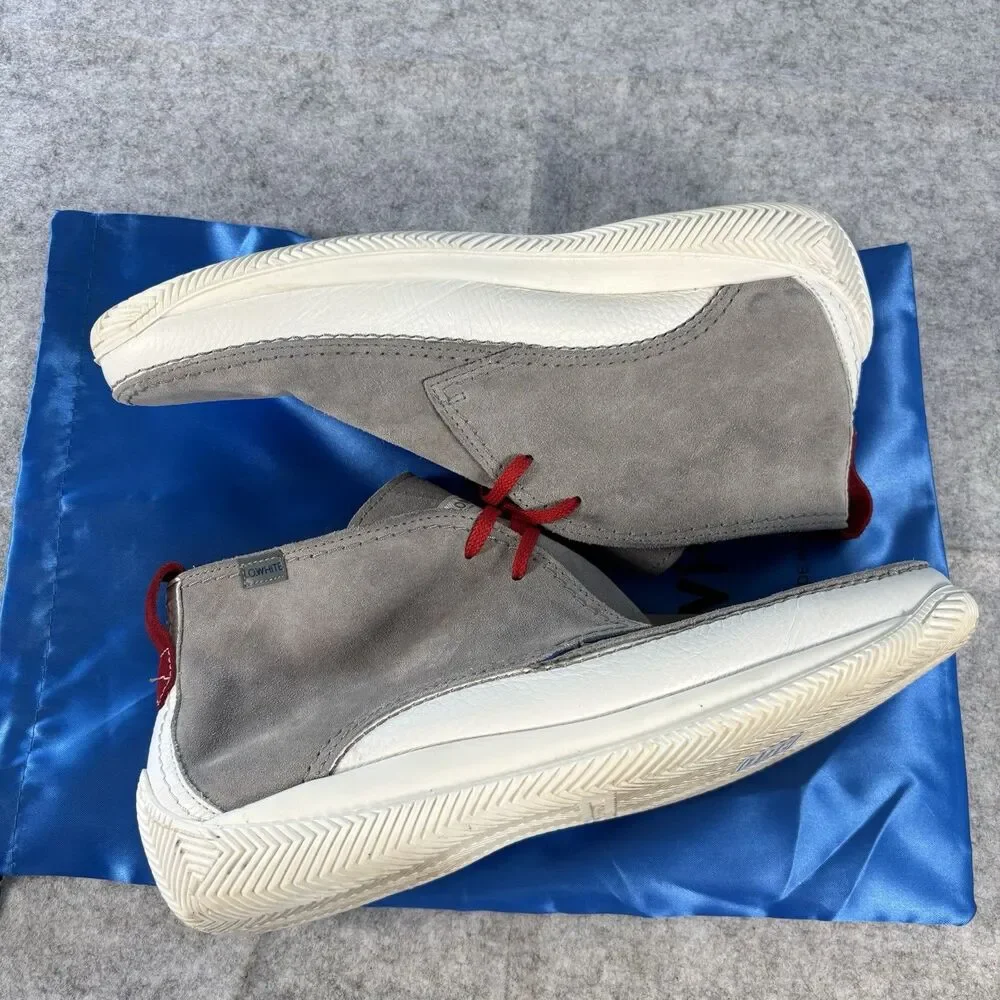 LO.WHITE 28030 Gray Suede Sneakers Mens Size 11.5 IOB & Dust Bag Italy MSRP $450